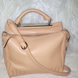 Philip Lim Cream Leather Satchel Cross Body Bag